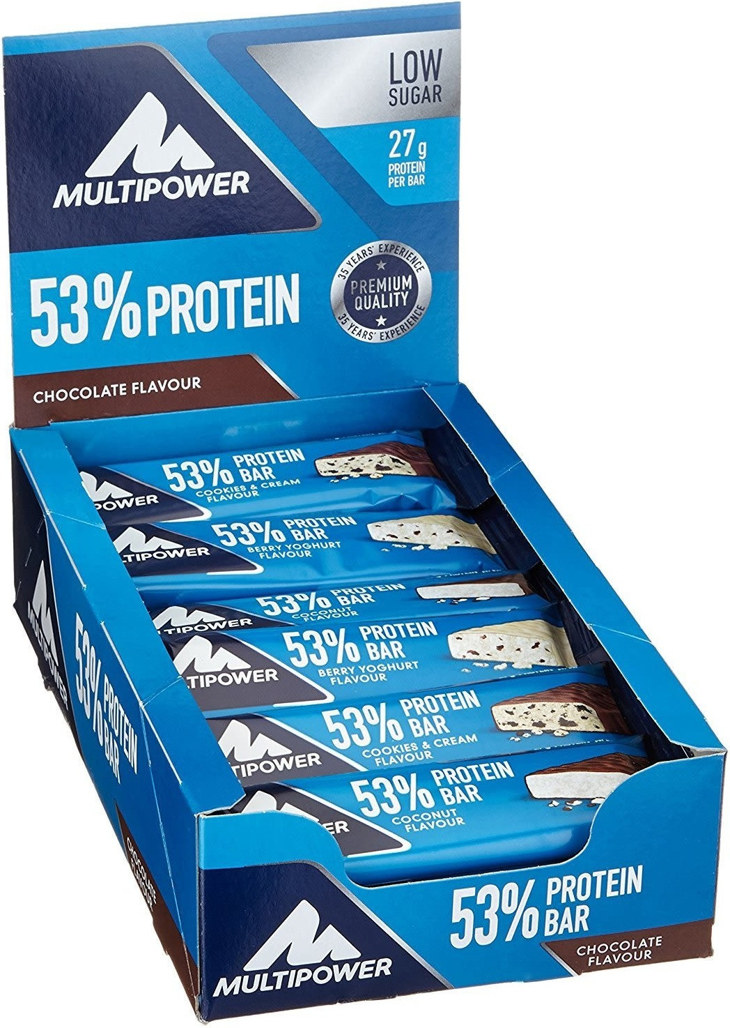 Multipower 53 Protein Boost Bar 20 x 45g Riegel Kiste Ralf's Body Shop
